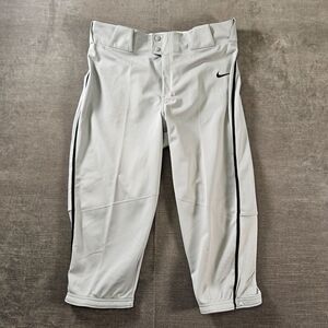 Nike Team Baseball Engineered Gray Black Striped Pants Mens Size Large NEW‎